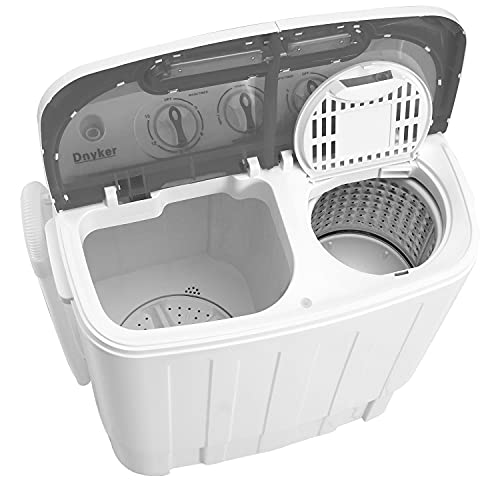 YOLENY 2IN1 Compact Mini Twin Tub Washing Machine, 16.5lbs Capacity w