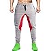 FLYFIREFLY Men's Gym Sport Pants Bodybuilding Workout Running Jogger Gray