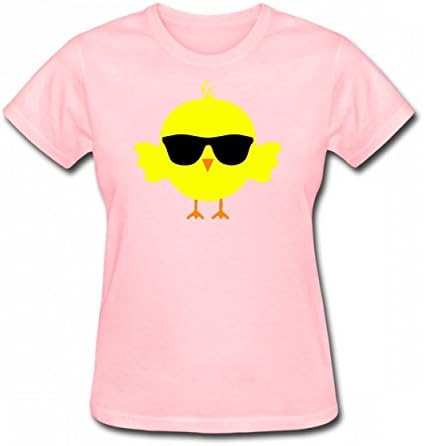 ZFTYOO Cute Chicks Cool Tshirt Printed T-Shirts Women Tee Pink