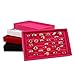 Velvet 7 Slots Ring Earrings Trays Showcase Display Jewelry Organizer (White)
