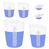 6 pcs Silicone Cup Set, 500ml, 250ml and 125ml for