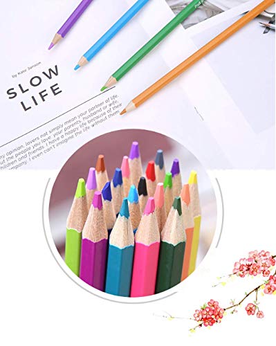 ARZASGO 72 Colored Pencils Set, Artist Coloring Pencils for Adult Coloring Books, Artist Sketch, Premier Drawing Pencils with Folding Canvas Pencil Bag and Pencil Sharpener