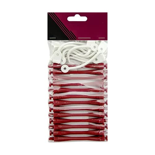 GLAMSA 12 perming rods – Curling hairdressing – DIY tool for hair styling – Hair curling with zero heat damage – Ideal for home or salon use – (Brick Red 4MM)