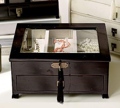 Amazon Com Pottery Barn Emmett Medium Jewelry Box Home Kitchen