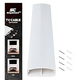 Simple Cord TV On-Wall Cord Cover Conceals Cables, Cords, or Wires, 32 inch Wall Raceway - SimpleCord Dual Channel Cable Management System