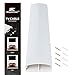 32-Inch Cord Cover - On-Wall Cable Management Kit for Wall-Mounted TV or Computer Cables - Dual Channel Wire Organizer by Simple Cord (White)