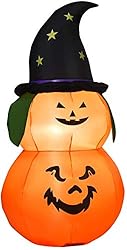 Tangkula 5 Ft Halloween Inflatable Pumpkin with