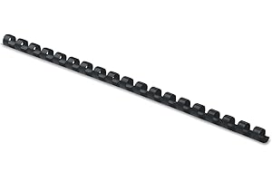 Fellowes Plastic Combs - 1/4", 20 Sheets, Black, 100 Pack, 52366