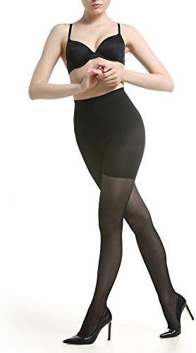 Body Shaper Control Tights - High Waist Shapewear Girdle Pantyhose - Tummy Thigh Slimming Butt Lifter Comfortable Premium Quality Semi-Sheer Hosiery - 40 Denier - Made in Europe