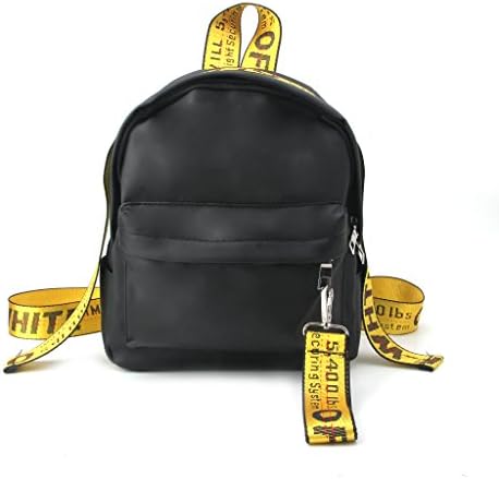 Timberlark Women Girl Fashion Backpack with Colorful Shoulder Strap Rucksack Travel School Bag Shoulder Bags (Yellow)