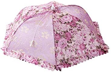 Upgrade Food Cover,Puyujin 30 Inches Color Mesh Screen Food Cover Tent Umbrella, Reusable Outdoor Picnic Food Protector,Foldable Pop Up Food Cover Net Keep Out Flies, Bugs, Mosquitoes (Purple)