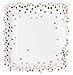 Juvale 72 Piece Confetti Disposable Dinnerware Set with Scalloped Paper Plates, Napkins, Cups for Rose Gold Party Supplies and Bridal Shower (Serves 24)