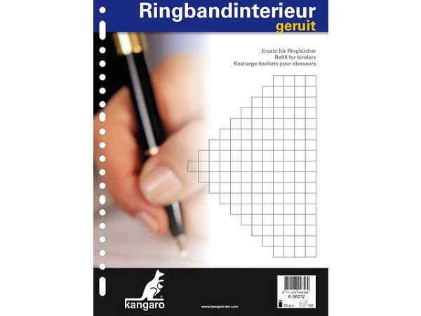 Kangaro Ring Binder Inserts 23r Squared 10 mm 100 Sheets