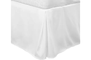 PiccoCasa Jupe de lit plissée classique sur mesure avec volants anti-poussière durable brossé de qualité hôtelière 40,6 cm de