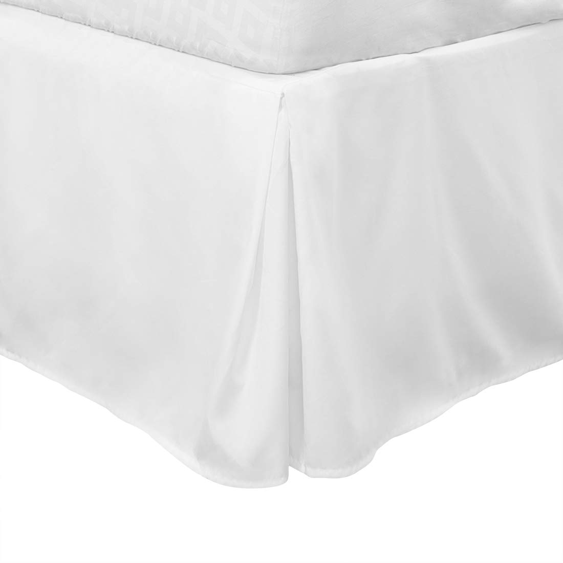 PiccoCasa Twin Size Pleated Bed Skirt, Bed Frame and Box Spring Cover - 16 Inch Tailored Drop Dust Ruffle Bedskirt, Wrinkle Free and Fade Resistance, Easy to Stall - White — image 1