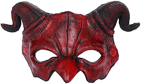 Amazon.com: Mzztino Demon Mask Halloween Devil Half Face Scary