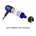 GOgroove AudiOHM RNF Durable Earbuds - Heavy Duty Headphones with Thick Aramid Fiber Reinforced Cable, in-Line Microphone, in-Ear Noise Isolation & Rugged Metal Driver Housing (Cobalt Blue)
