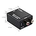 Digital To Analog Audio Converter, Cingk DAC Digital SPDIF Optical To Analog Stereo Audio L/R 2RCA Adapter With Optical Cable for Home Cinema Systems AV Amps Audio