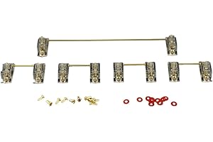 Wooswen 5PCS Transparent Gold Plated Plate Mounted Stabilizer PCB Mount Keyboard Stabilizers for Mechanical Keyboards Adaptiv