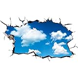 Lowprofile 3D Bridge Floor/Wall Sticker Removable Mural Decals Vinyl Art Living Room Decors (B)