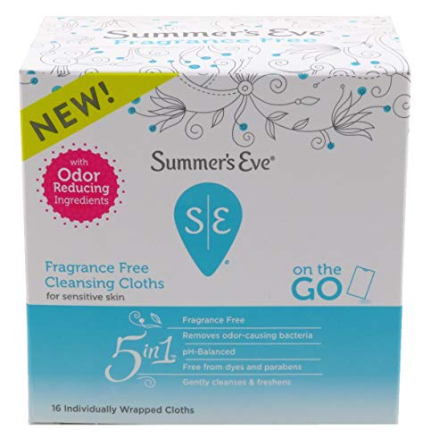 SUMMERS EVE CLEANSING CLOTHS 16 COUNT FRAGRANCE-FREE (6 PACK)