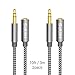KINPS Audio Auxiliary Stereo Extension Audio Cable 3.5mm Stereo Jack Male to Female, Stereo Jack Cord for Phones, Headphones, Speakers, Tablets, PCs, MP3 Players and More (10ft/3m, Gray-2 Pack)