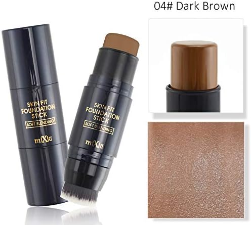 Face Makeup Concealer Stick Long-Wearing Waterproof Corrector And Brushes Highlighter Cream 4 Colors Concealer Pencil 04 Dark Brown