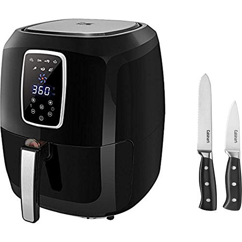 Kalorik FT 43380 BK Black And Stainless Steel Xl Digital Family Airfryer with 2-Piece Knife Set