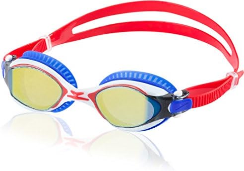 Speedo 7708013 Unisex Bullet Mirrored Goggle, Red/White/Blue (985 - 049) - OS