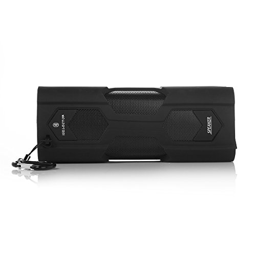 [Waterproof Wireless Bluetooth Speaker] - Iselector NFC IPX6 Water Resistant Shock Proof and Dust Proof Outdoor / Shower / MP3 / PC Speakers with Build-in 2000mAh Battery for Apple iPhone iPad iPod, Samsung Galaxy, LG, Htc, Nexus Smartphones ,Tablets(Black)