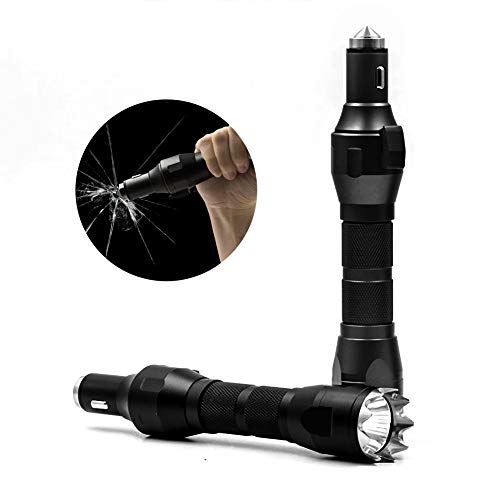 AllinOne Survival Gear Flashlight and Emergency Car Escape Tool Kit