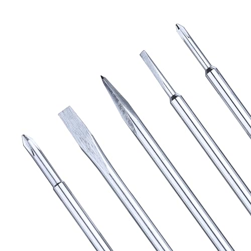 Taparia Model 802 Screwdriver Set | Neon Bulb Tester Included | Tip Sizes: 6.0x0.8mm, 3.5x0.5mm, Phillips 0, Square Poker, Phillips 1 | High-Grade Steel Blades with Comfortable Grip. DIY, Professional and Industrial use 3