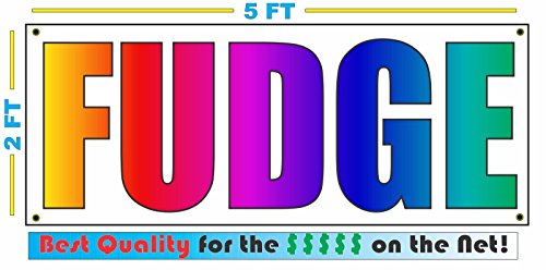 FUDGE RAINBOW FADE All Weather Full Color Banner Sign