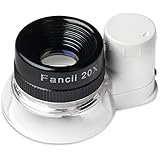 Fancii LED Illuminated 20X Jewelers Loupe Magnifier, Triplet Glass - Premium Aluminum Magnifying Eye Loop Best for Jewelry, Diamonds, Gems, Coins, Engravings and More!