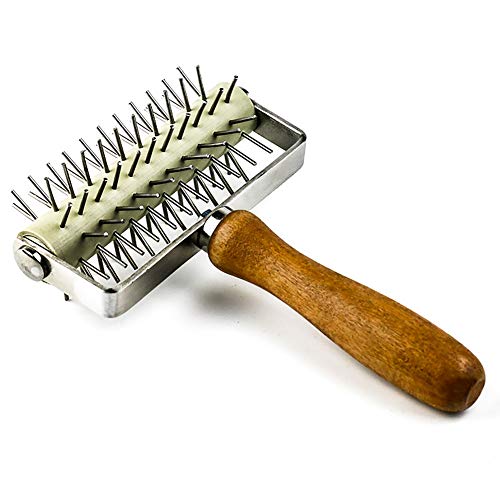 Pizza Hole Puncher,Stainless Steel Cake Pie Pizza Cookies Bread Pastry Dough Docker Needle Roller Wheel Hole Punch Baking Tool - Thumbnail 4