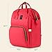 HaloVa Diaper Bag Multi-Function Waterproof Travel Backpack Nappy Bags for Baby Care, Large Capacity, Stylish and Durable, Red…