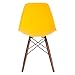 Poly and Bark Vortex Side Chair Walnut Legs, Yellow
