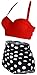 AMOURRI Womens Vintage Polka Underwire High Waisted Swimsuit Bathing Suits Bikini¡­