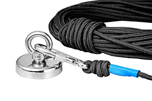 Nylon Twisted Braided Rope, 8mm x 20M(65ft) Utility Rope w/ D-Ring Locking Carabiner, 1000 Lbs Breaking Strength All-Purpose Rope for Moving, Camping, Towing, Outdoor Adventure, Gardening, Boat Docks - Thumbnail 7