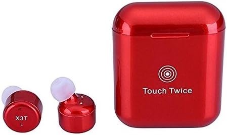 Baecon Pet X3T New and Upgraded Full-Touch Wireless Bluetooth Headset in-Ear Noise Cancelling Mini Twins Earphones Sport Sweatproof Dual Stereo Earpieces with Charging Case