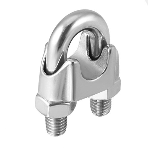 SamIdea 3-Pack M12 1/2" 304 Stainless Steel Saddle Clamp Cable Wire Rope Clip Fastener