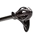 Kenney KN75241 Fast Fit Easy Install Lilly Cage Oblong Openwork End Decorative Window Curtain Rod, 66-120