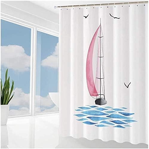 Amazon Com Wykdl Shower Curtain Tropical Bathroom Curtains Set Hooks Bathroom Decor Machine Washable Size 2 0m 2 2m Home Kitchen