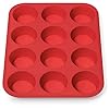 AVANA Muffinplaat van siliconen voor 12 muffins, BPA-vrij, anti-aanbaklaag, muffinvorm, bakplaat, muffinvorm, brownies…