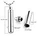 Zysta Stainless Steel Sealed Cylinder Tube Locket Cremation Urn Ashes Filler Holder Container Memorial Pendant Necklace 27 inches Chain Link