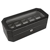 WOLF Windsor 5 Piece Watch Box with Cover