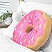 Yummy Donut Pillow - Doughnut Donut-Shaped Cushion Plush Toy or Gift (Pink)