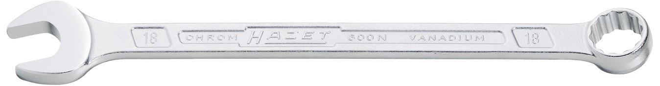 HAZET 600NA-1 354 mm 12-Point Profile Combination Wrench - Chrome-Plated