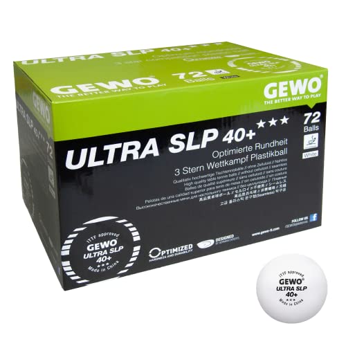 GEWO Tischtennisbälle 3 Sterne Ultra SLP- ohne Naht ITTF Wettkampf TT Bälle