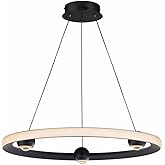 ET2 Nodes - 35W 1 LED CCT Select Ring Pendant-2.75 Inches Tall and 24 Inches Wide-Black Finish